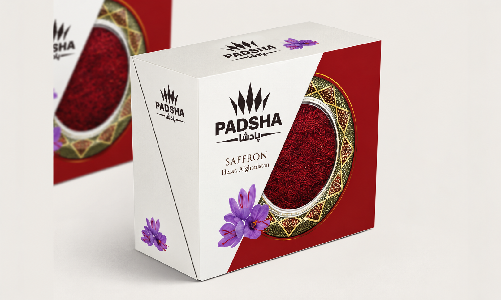 PADSHA Caja de azafrán con ventana